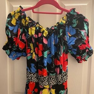 Rixo for Target black floral long dress